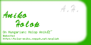 aniko holop business card